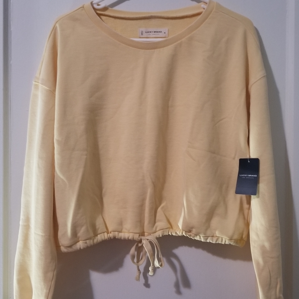 Lucky Brand Cool for summer cropped crew NWT